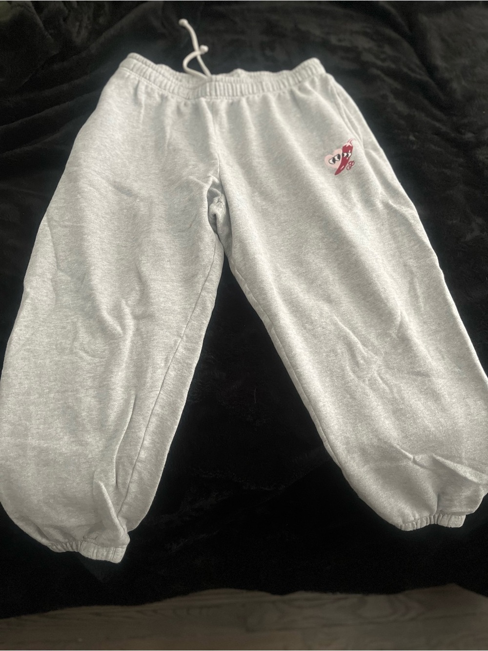 PINK Victoria's Secret Gray Womens Sweatpants with Heart Patch